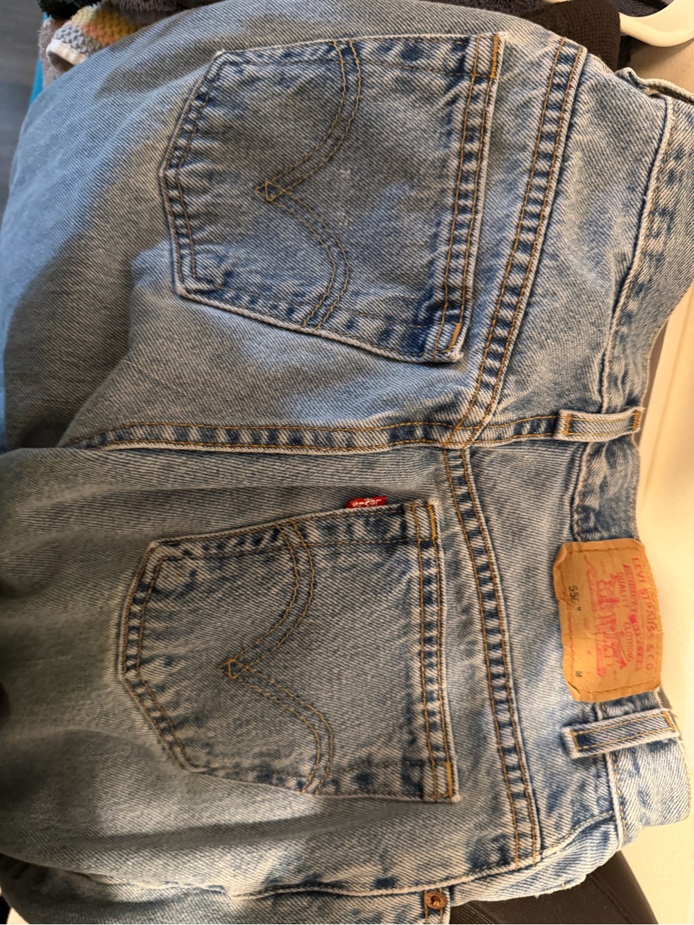 Vintage Levi's Classic Relaxed Light Blue Denim Jeans with Red Tab